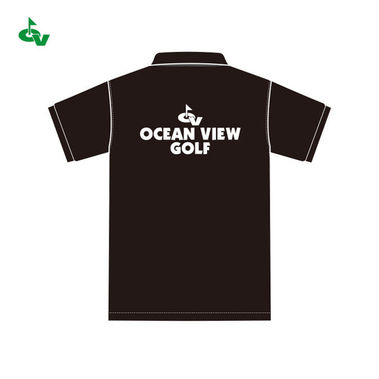 バックロゴ半袖ポロシャツ(ブラック)