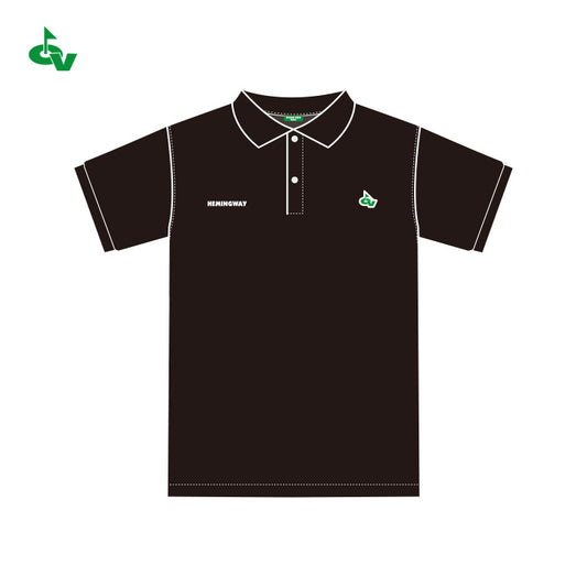 バックロゴ半袖ポロシャツ(ブラック）