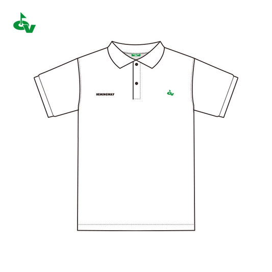 バックロゴ半袖ポロシャツ(ホワイト）